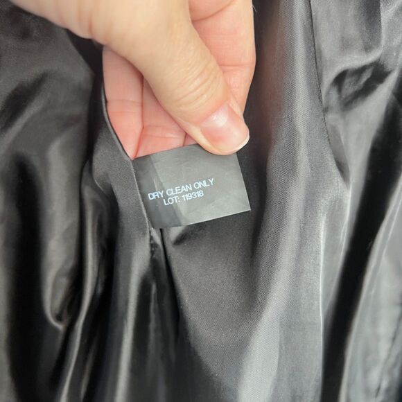 London Fog Tweed Wool Blend Peacoat w/ Scarf Single Breasted Size Large Classic - Picture 9 of 11